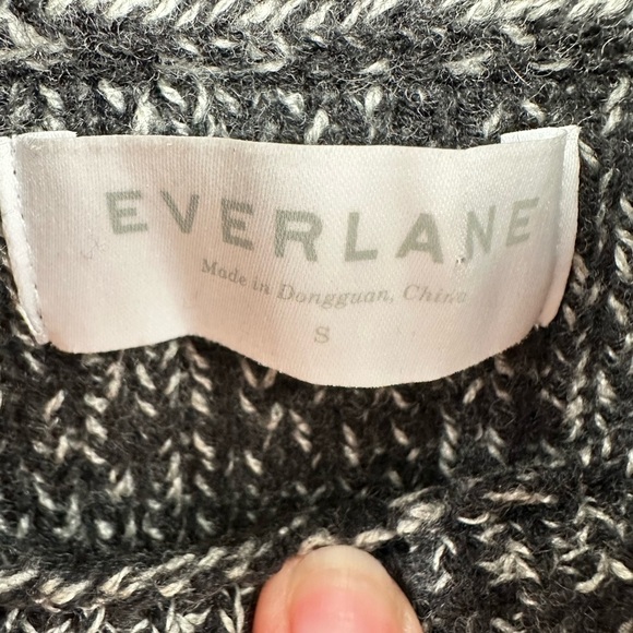 EVERLANE Chunky wool gorpcore turtleneck woman warm classic career grey tank S - Picture 9 of 15